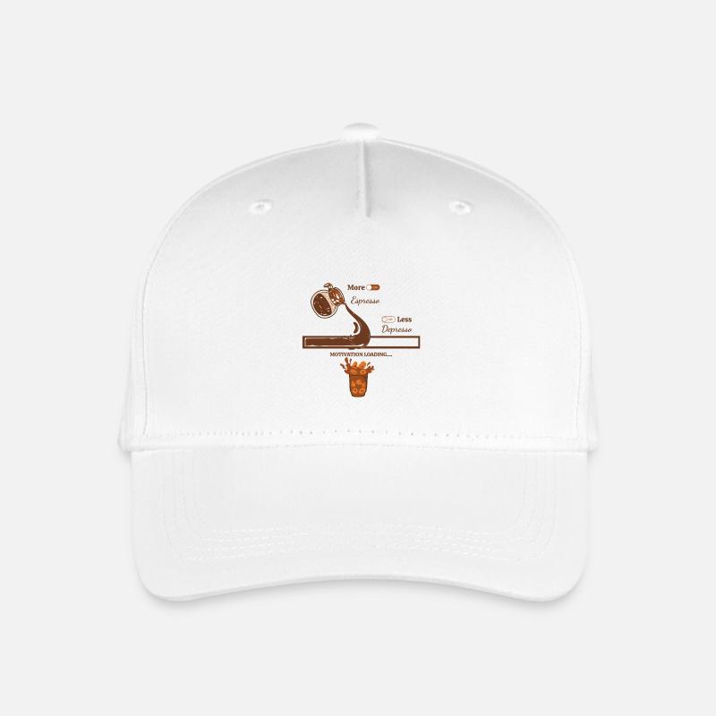 Mehr Espresso, weniger Depresso - Kinder Bio Basecap - Weiß