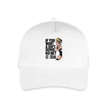 Soft-Serve? Dann ab zum Eis – Volleyball - Kinder Bio Basecap - Weiß - Vorne