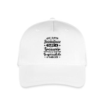 A Super Baseball Girl - Baseball Gifter - Organic Kids’ Baseball Cap - white - Front