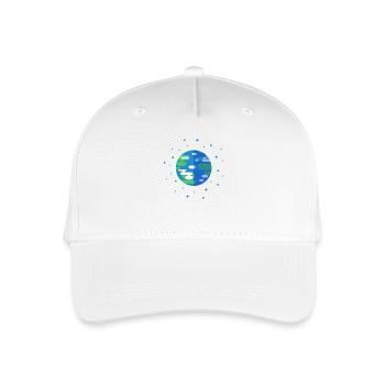 Earth Kurzgesagt - Planet Erde Minimalistisch - Kinder Bio Basecap - Weiß - Vorne
