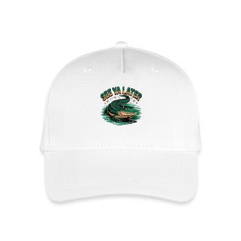 Bis später Alligator - Kinder Bio Basecap - Weiß - Vorne