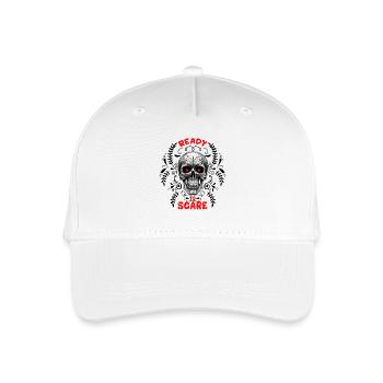 Skull to be scary - Organic Kids’ Baseball Cap - white - Front