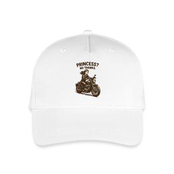 Princess? No Thanks Motorcyclist - Organic Kids’ Baseball Cap - white - Front