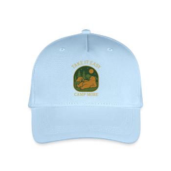 Cozy bear motif for camping - Organic Kids’ Baseball Cap - light blue - Front