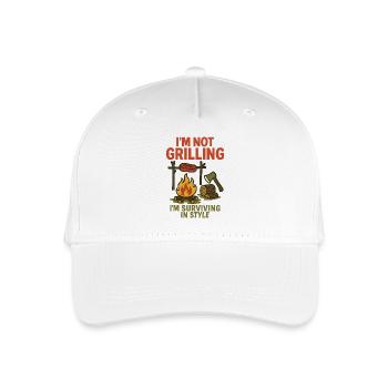 Prepper Survival Bushcrafting I'm Not - Organic Kids’ Baseball Cap - white - Front