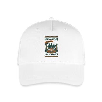 Prepper Survie Bushcrafting Civilisation - Casquette de baseball bio Enfant - blanc - Devant