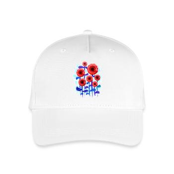 Red Flowers (Watercolors) - Organic Kids’ Baseball Cap - white - Front