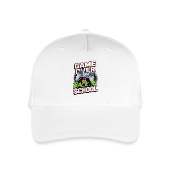Game Over Back to School Gamer Zocken Design - Organic Kids’ Baseball Cap - white - Front