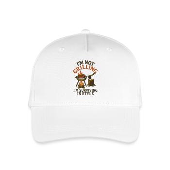 I don't grill I survive with style prepper - Organic Kids’ Baseball Cap - white - Front