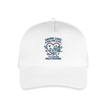 Multitasking Rescue Heart Design - Organic Kids’ Baseball Cap - white - Front