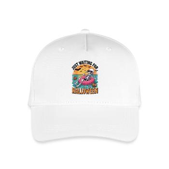 En attendant le squelette d’été d’Halloween dans la piscine - Casquette de baseball bio Enfant - blanc - Devant