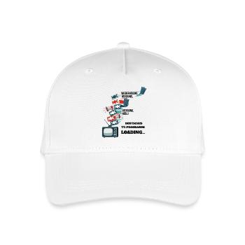German TV Program: Loading... - Organic Kids’ Baseball Cap - white - Front