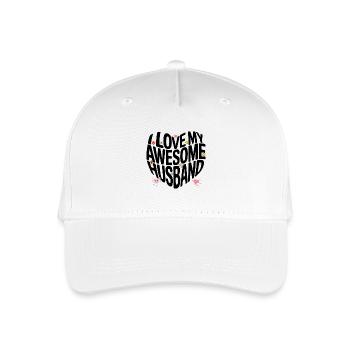 Awesome Husband Love Shirt - Retro süße Cartoon St - Kinder Bio Basecap - Weiß - Vorne