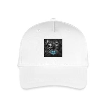 Bigfoot Sasquatch Alien Love signe de la main - Casquette de baseball bio Enfant - blanc - Devant