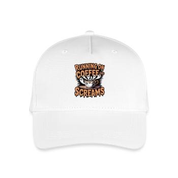 Courir au café et aux cris - Casquette de baseball bio Enfant - blanc - Devant