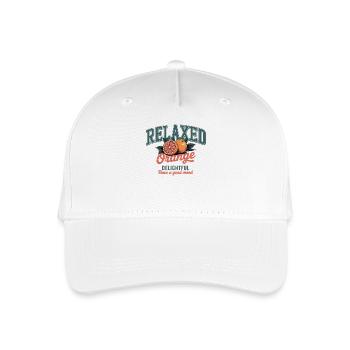 Relaxed with Orange Summer Shirt - Organic Kids’ Baseball Cap - white - Front