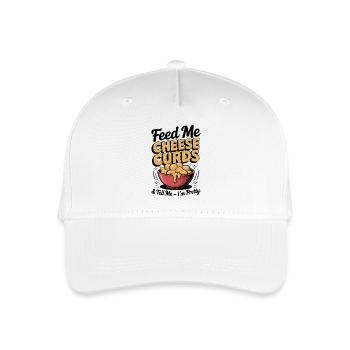 Nourris-moi de fromage en grains et appelez-moi jolie - Casquette de baseball bio Enfant - blanc - Devant