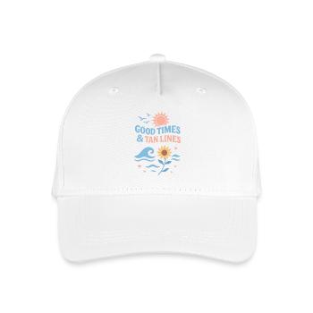 Good Times Tan Lines Summer Holiday Gift - Organic Kids’ Baseball Cap - white - Front