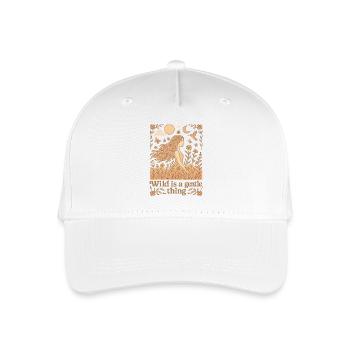 Wild Is A Gentle Thing Natur Boho Bohemian - Kinder Bio Basecap - Weiß - Vorne