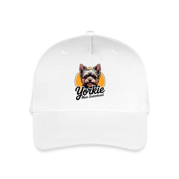 Hübsche Yorkshire Terrier Hundesilhouette - Kinder Bio Basecap - Weiß - Vorne