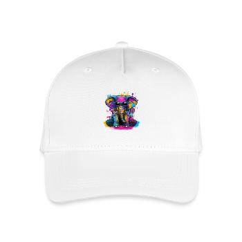 Dickhäuter Glücksbringer Afrika Elefant - Kinder Bio Basecap - Weiß - Vorne