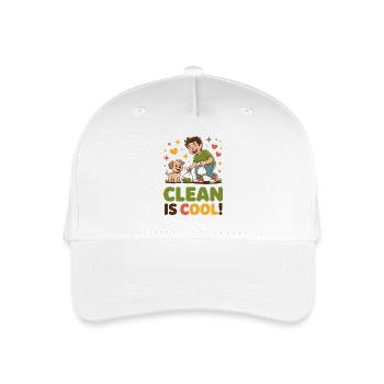 Bright Eco-Friendly Clean Up Design - Organic Kids’ Baseball Cap - white - Front