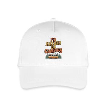 Ich würde lieber campen - Kinder Bio Basecap - Weiß - Vorne