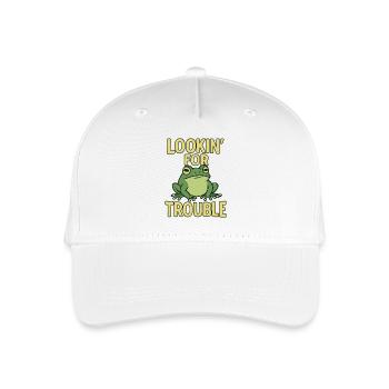 Humorvolles Frosch-Design mit Text - Kinder Bio Basecap - Weiß - Vorne