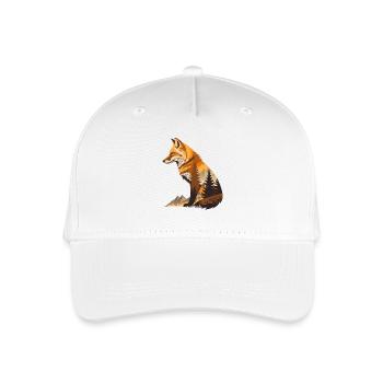 Waldlandschaft mit Fuchs Natur im Wald und Tiere - Kinder Bio Basecap - Weiß - Vorne