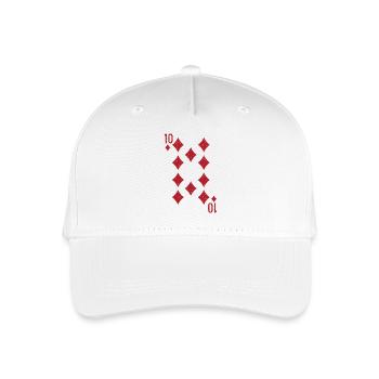 Ten Diamonds Rummy Double Head - Organic Kids’ Baseball Cap - white - Front