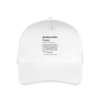 Unispruch "akademisches Viertel" Student Studenten - Kinder Bio Basecap - Weiß - Vorne