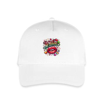 Be Mine - Lippen & Liebe - Kinder Bio Basecap - Weiß - Vorne