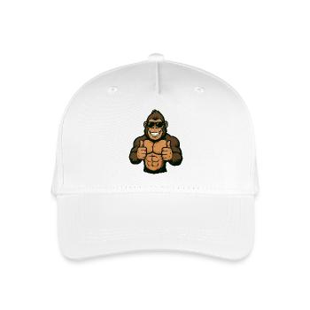 Gorille Pouces Vers le Haut Rétro - Casquette de baseball bio Enfant - blanc - Devant