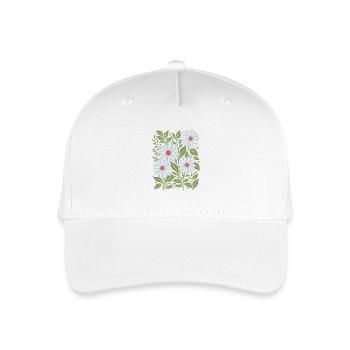Daisies in Sky Blue Floral - Organic Kids’ Baseball Cap - white - Front
