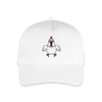 Huhn verrückt Hühner Henne Hahn Gockel Geflügel  - Kinder Bio Basecap - Weiß - Vorne