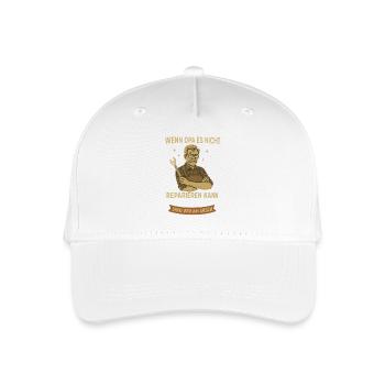 Grandpa Repair Saying Shirt - Organic Kids’ Baseball Cap - white - Front