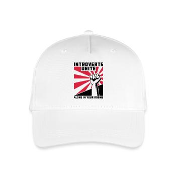 Roter Sonnenstrahl Burst - Kinder Bio Basecap - Weiß - Vorne