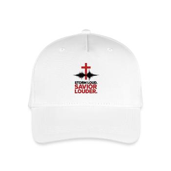 Storm Loud Savior Louder Praise - Organic Kids’ Baseball Cap - white - Front