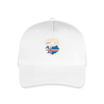 Total Solar Eclipse Iceland 2026 - Organic Kids’ Baseball Cap - white - Front