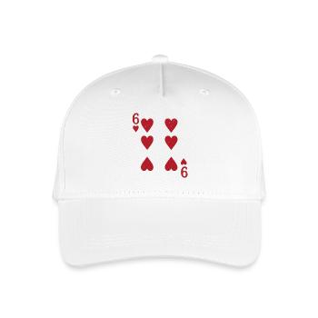 Six Hearts Double Head Card Rome - Organic Kids’ Baseball Cap - white - Front