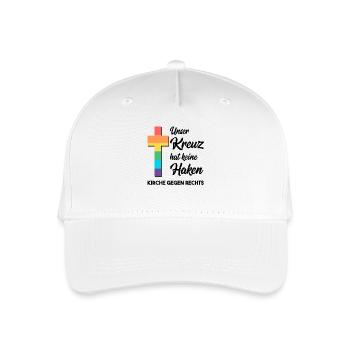 Our Cross Has No Hooks - Church Against the Right - Organic Kids’ Baseball Cap - white - Front