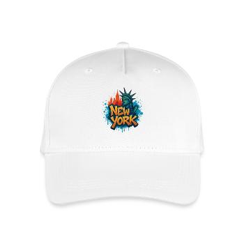 New York Graffiti Skyline - Kinder Bio Basecap - Weiß - Vorne