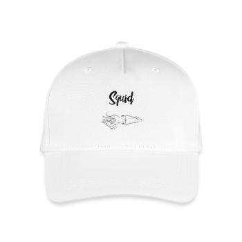 Nautic Design Tintenfisch Tinte Skizze handgezeichnet minimal - Kinder Bio Basecap - Weiß - Vorne