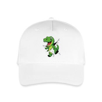 Comic Dino – Für kleine Forscher & Entdecker - Kinder Bio Basecap - Weiß - Vorne
