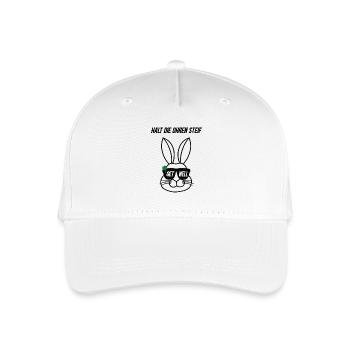 Halt die Ohren steif Get well Hase Gute Besserung - Kinder Bio Basecap - Weiß - Vorne