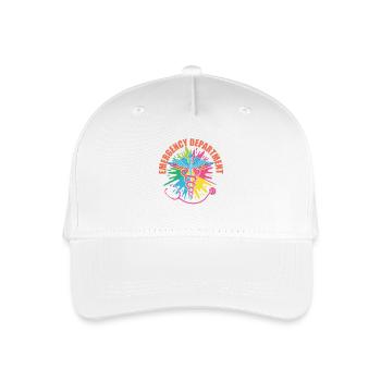 Buntes Notfall Emblem - Kinder Bio Basecap - Weiß - Vorne