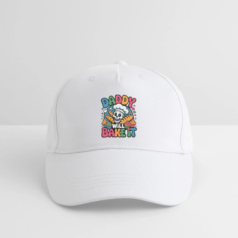 DADDY WILL BAKE IT Skull Bakery Design Kinder Bio Basecap