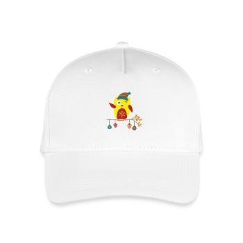 Niedliche Wintereule mit Weihnachtsflair - Kinder Bio Basecap - Weiß - Vorne