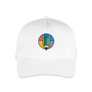 Farbrad-Bleistift-Symbol - Kinder Bio Basecap - Weiß - Vorne