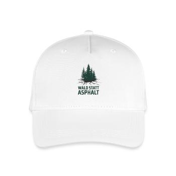 Forest instead of asphalt: pure nature, environmental awareness - Organic Kids’ Baseball Cap - white - Front